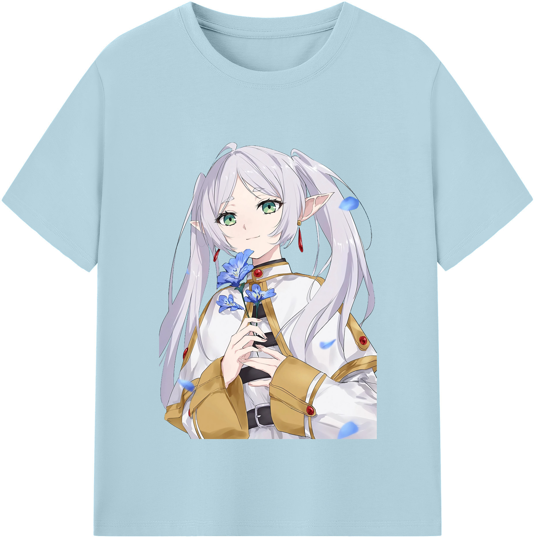 （画像用） 葬送のフリーレン Frieren 綿100％半袖Tシャツ（フロントプリント）